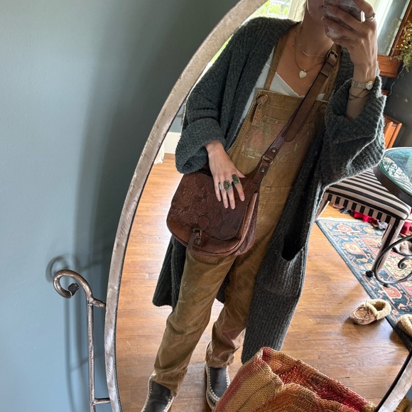 Patricia Nash Tooling Italian Leather Crossbody saddle bag purse - Picture 3 of 13